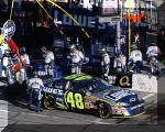 Jimmie Johnson Pit Stop at Daytona