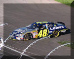 Jimmie Johnson prepares for a burnout