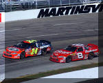 Jeff Gordon passing Dale Earnhardt at Martinsville