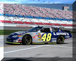 NASCAR Jimmie Johnson and the Lowe's Chevrolet in Las Vegas