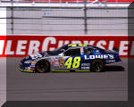 NASCAR Jimmie Johnson and the Lowe's Chevrolet in Las Vegas