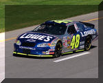 NASCAR Jimmie Johnson and the Lowe's Chevrolet in Las Vegas