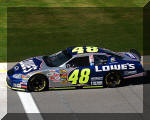 NASCAR Jimmie Johnson and the Lowe's Chevrolet in Las Vegas