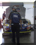 Jimmie Johnson in the Neon Garage